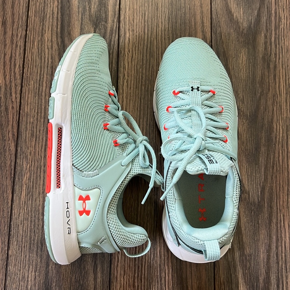 Under Armour Women's Sneakers - Light Blue with Pink Accents - Picture 2 of 7